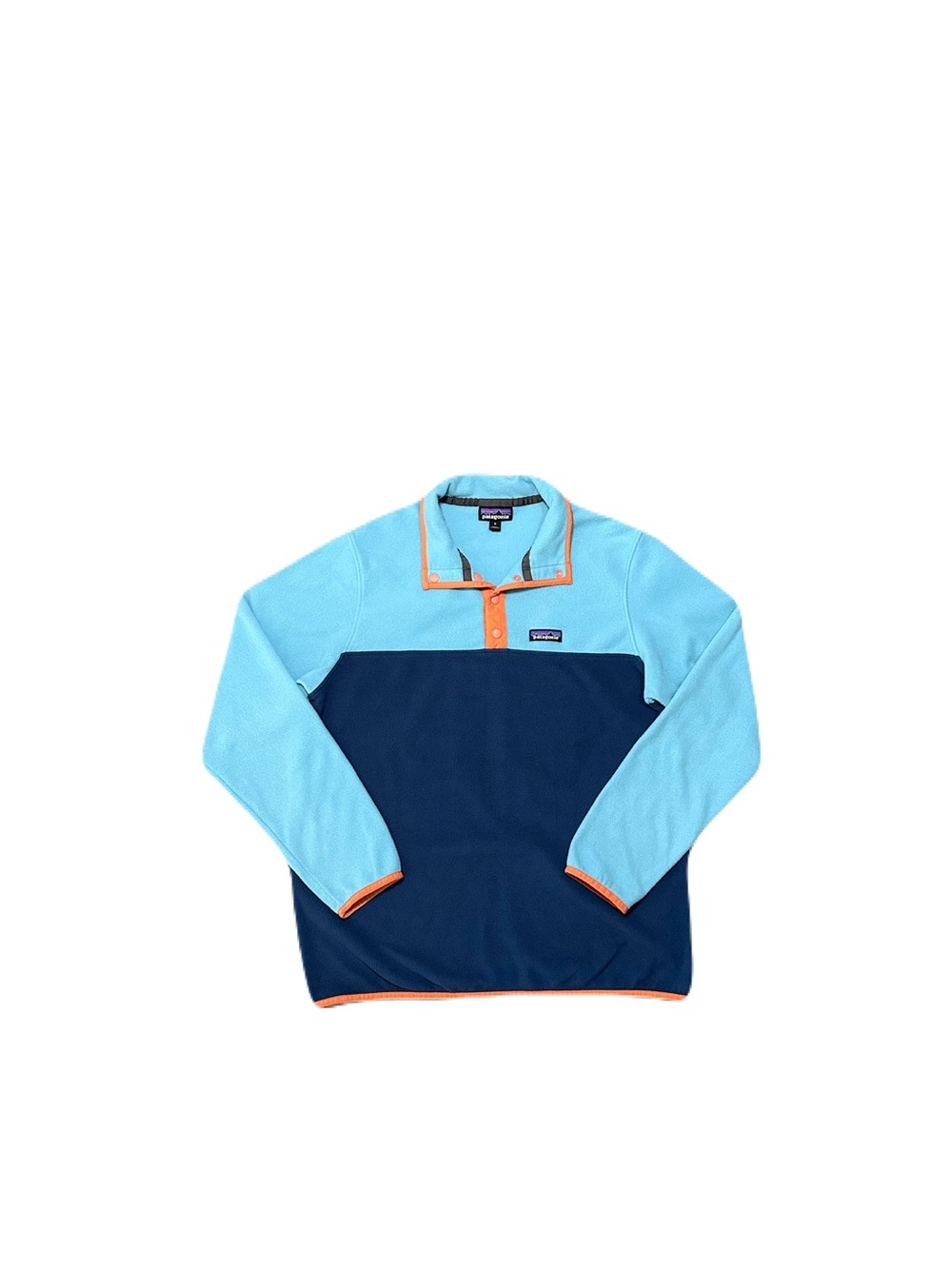 Patagonia Men's Micro D Snap-T Pullover Size M STY26165 Blue Orange
